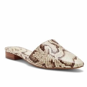Vince Camuto Felinial Snake Python Mule oatmeal